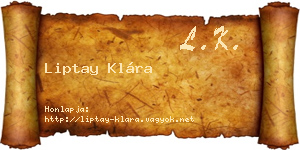 Liptay Klára névjegykártya